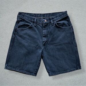 Vintage Rustler Black Denim Jean Shorts Jorts 32 Y2k 90s Grunge Skate VTG